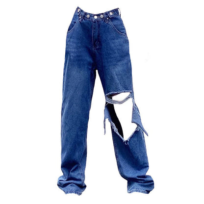 Blue Denim Baggy Jeans SpreePicky