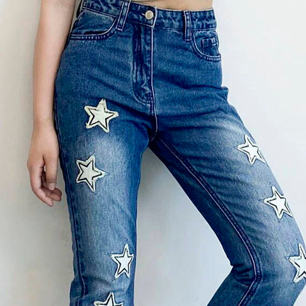 Dark Blue Star Jeans Boogzel Clothing