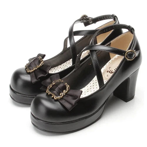 35-45 Lolita Shoes Bowknot Kawaii - Princess FashionChic