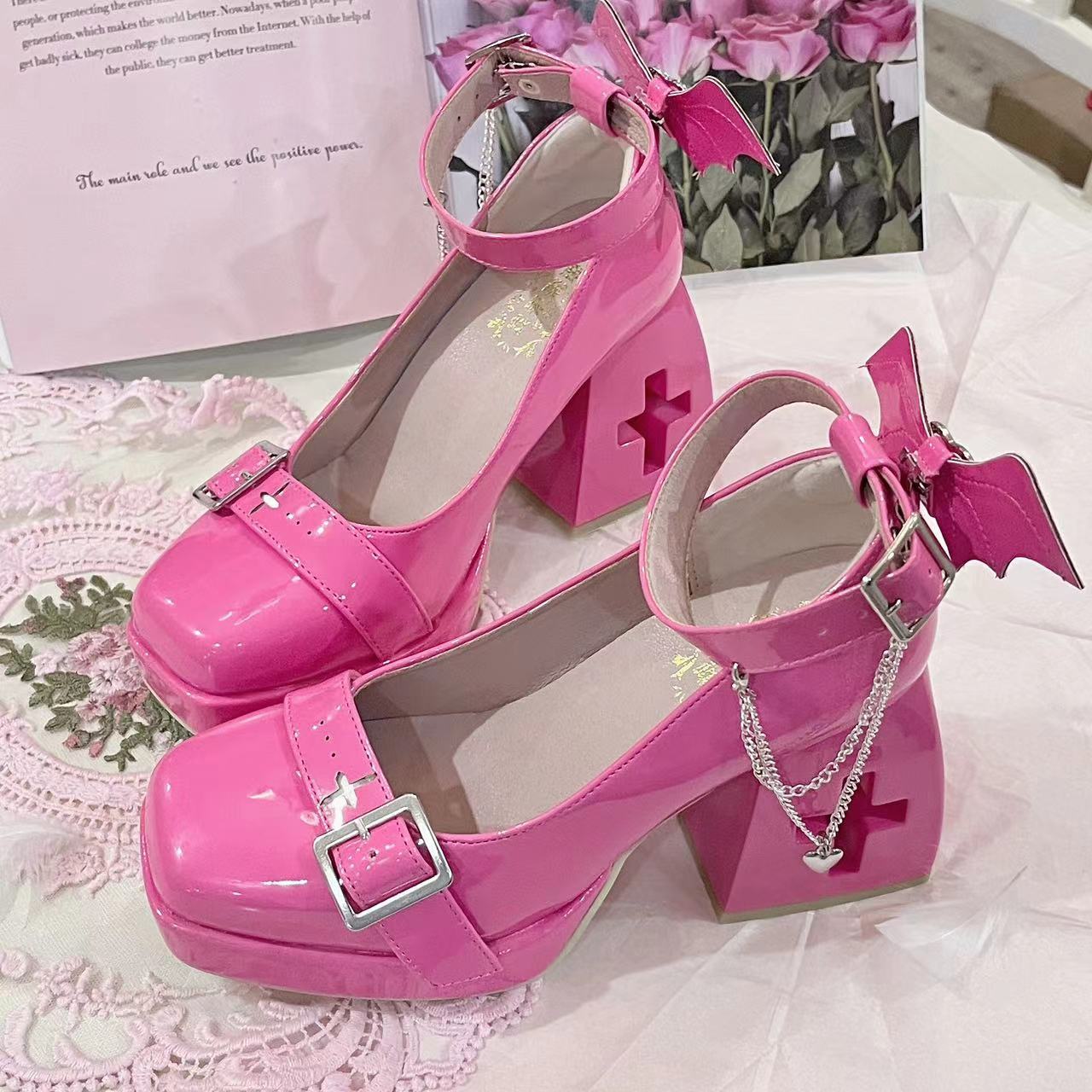 Sweetheart Y2K Pointed-toe Lolita Heels MK Kawaii Store