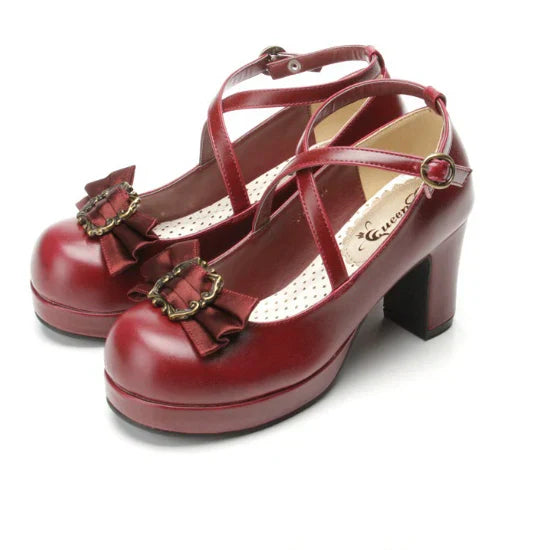 35-45 Lolita Shoes Bowknot Kawaii - Princess FashionChic