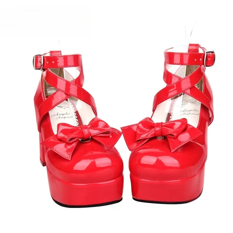 35-45 Lolita Shoes Bowknot Kawaii - Princess FashionChic