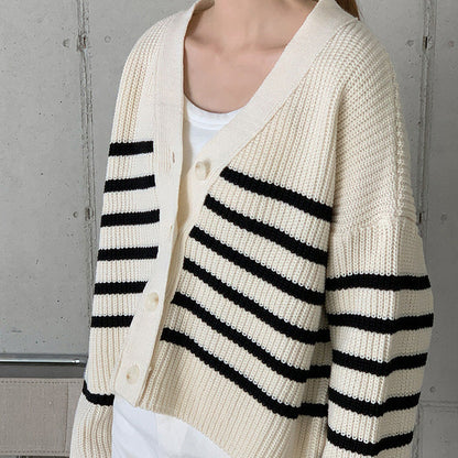 Casual Striped Cardigan SpreePicky