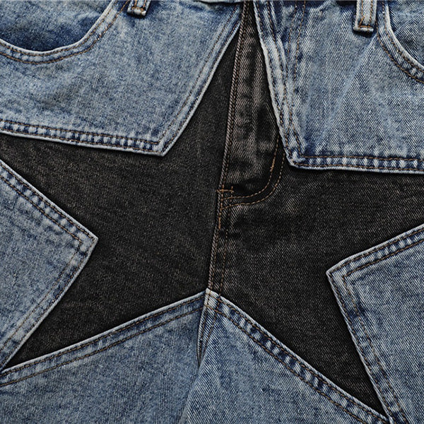 Star Denim Shorts SpreePicky