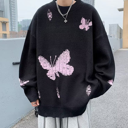 Butterfly Embroidery Sweater SpreePicky