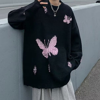 Butterfly Embroidery Sweater SpreePicky