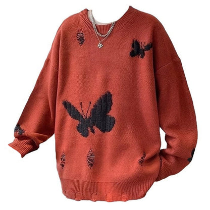 Butterfly Embroidery Sweater SpreePicky