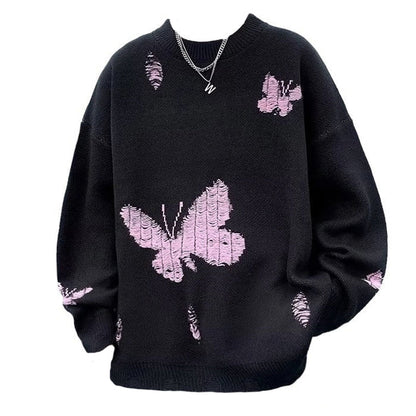 Butterfly Embroidery Sweater SpreePicky