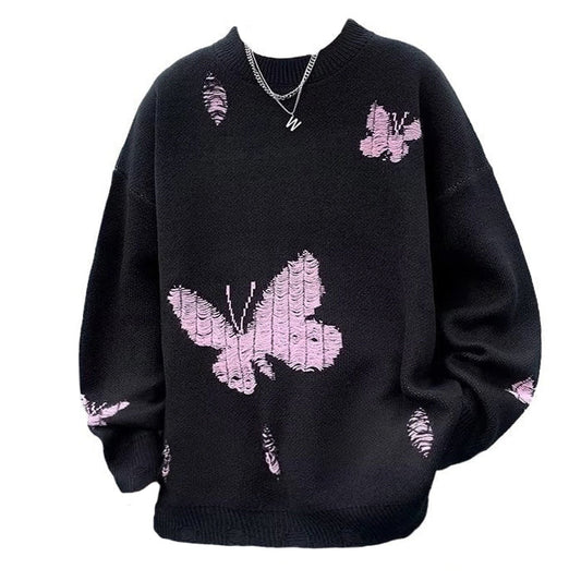 Butterfly Embroidery Sweater SpreePicky