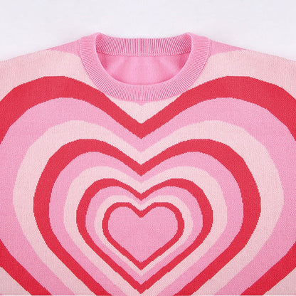 Pink Love Aesthetic Jumper Boogzel Clothing