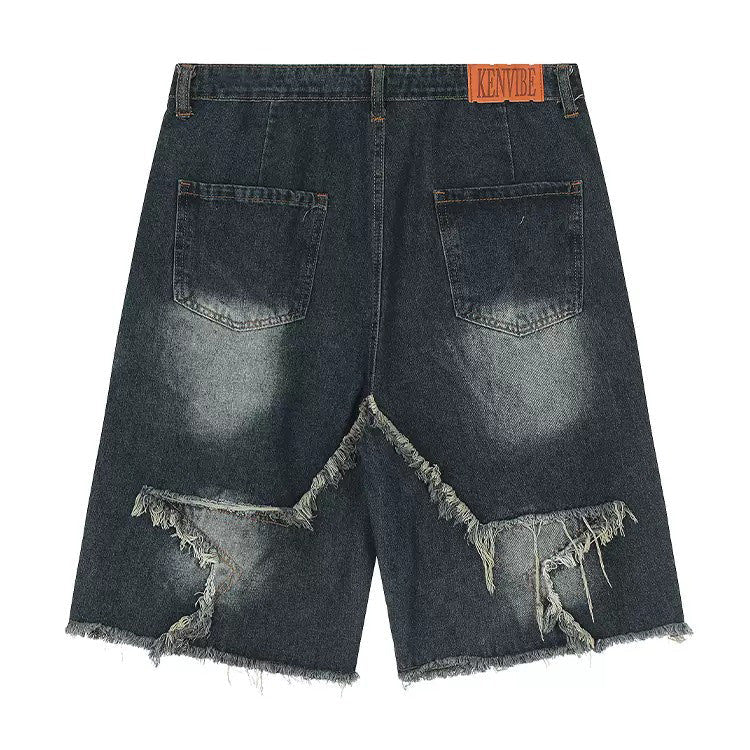 Y2K Star Patch High-Waisted Denim Shorts Boogzel Clothing