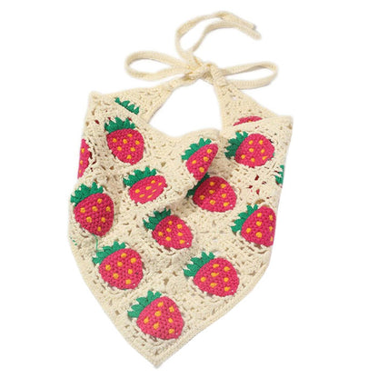 Strawberry Crochet Hair Scarf Boogzel Clothing