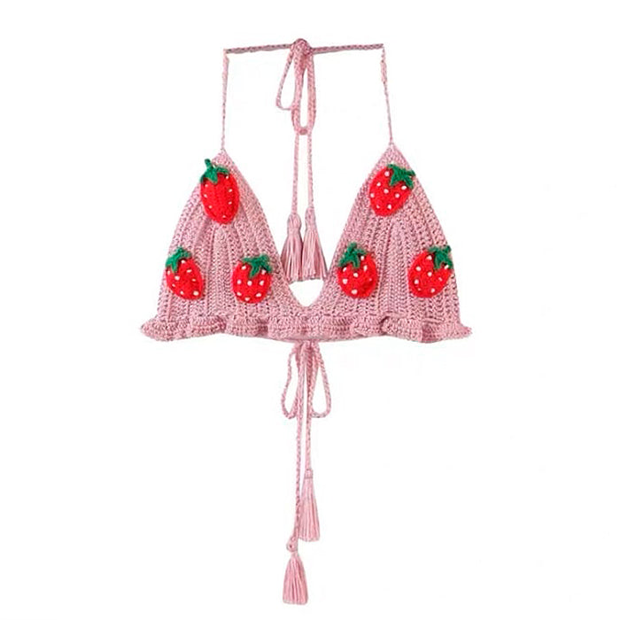 Strawberry Crochet Top and Skirt Set Boogzel Clothing