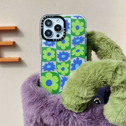 Kawaii Flower Checker iPhone Case Boogzel Clothing