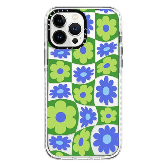 Kawaii Flower Checker iPhone Case Boogzel Clothing