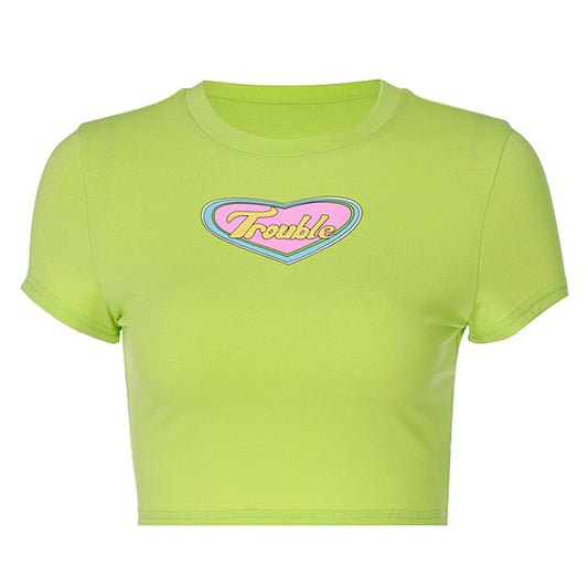 Green Trouble Crop Top Boogzel Clothing