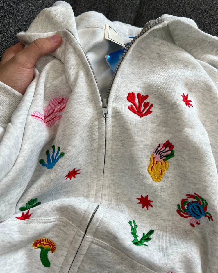 Cute Embroidery Hoodie Boogzel Clothing