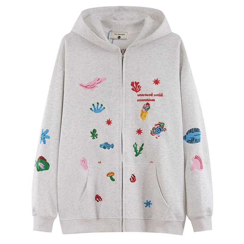 Cute Embroidery Hoodie Boogzel Clothing