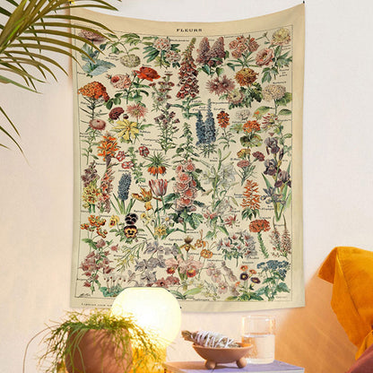 Vintage Aesthetic Fleurs Wall Tapestry Boogzel Clothing