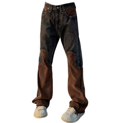 Brown Cowboy Wide Leg Jeans Boogzel Clothing