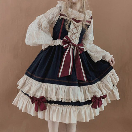 Lolita Bow Strappy A-line Dress / Blouse / Set mySite