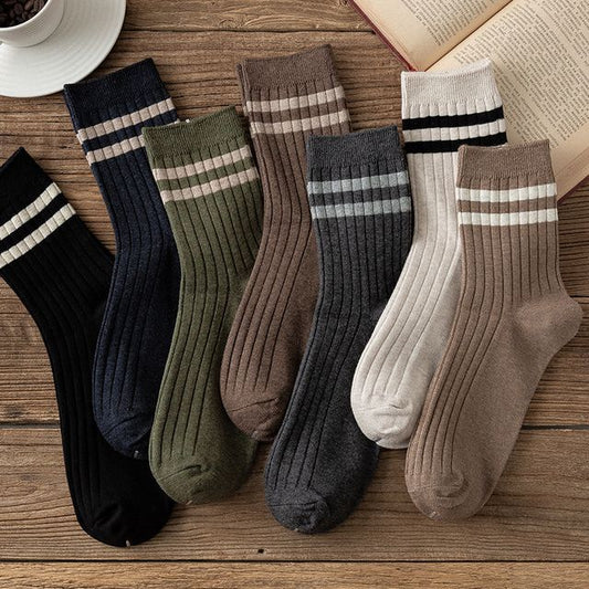 Set of 4: Striped Ribbed Socks SpreePicky