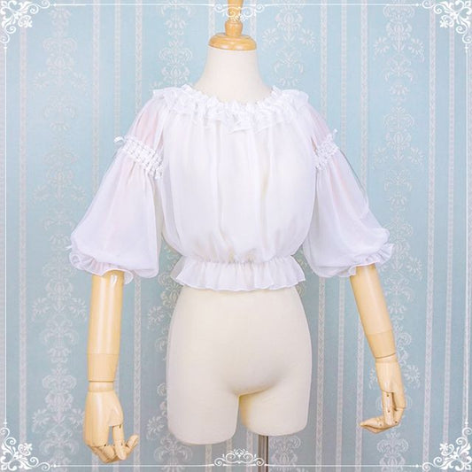 Lolita 3/4-Sleeve Chiffon Blouse mySite