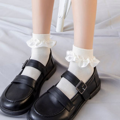 Set of 3: Ruffle Trim Socks SpreePicky