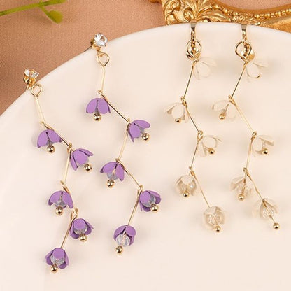 Flower Resin Dangle Earring SpreePicky