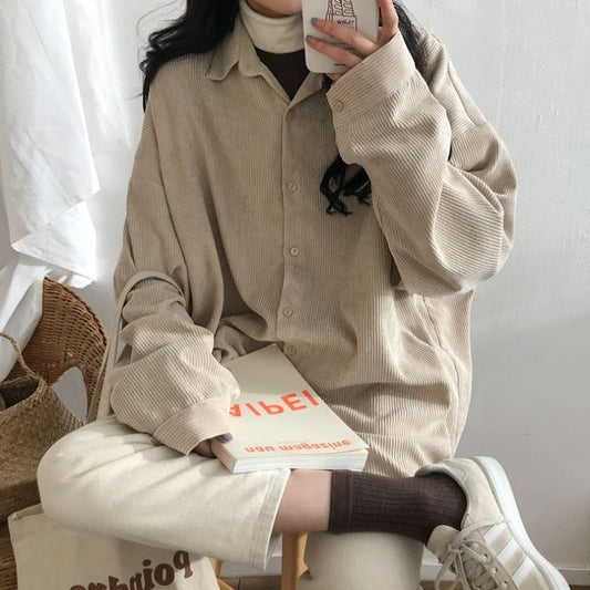 Long-Sleeve Corduroy Shirt mySite