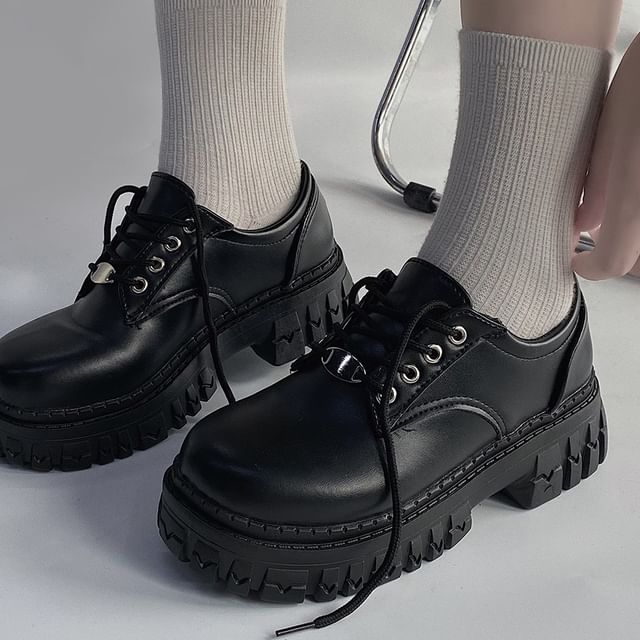 Platform Lace Up Oxfords mySite