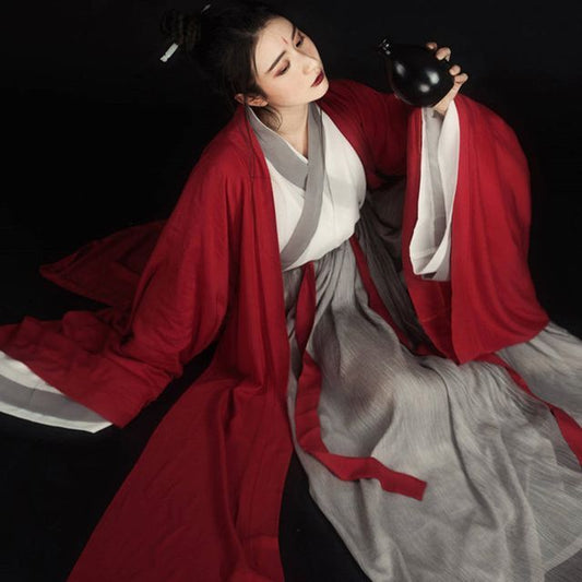 Hanfu Set Of 3 : Red Long SpreePicky