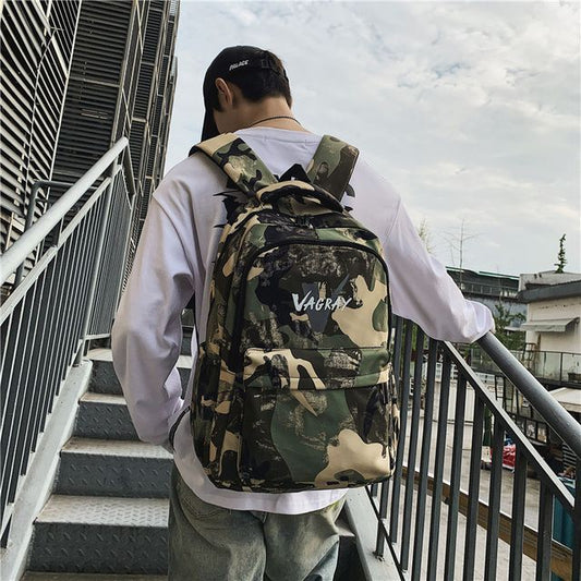 Camo Nylon Backpack mySite