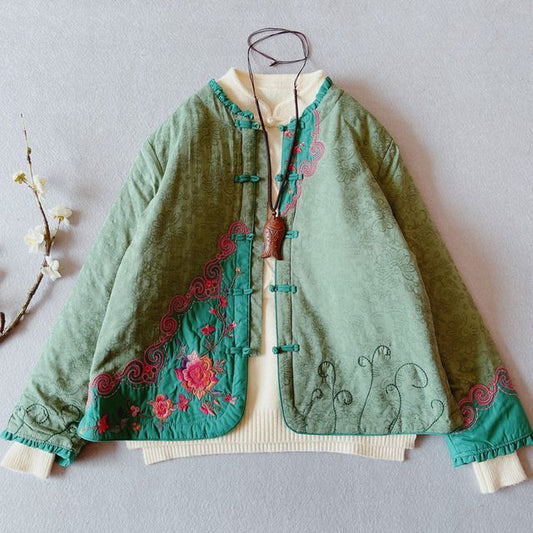 Floral Frog Buttoned Jacket SpreePicky