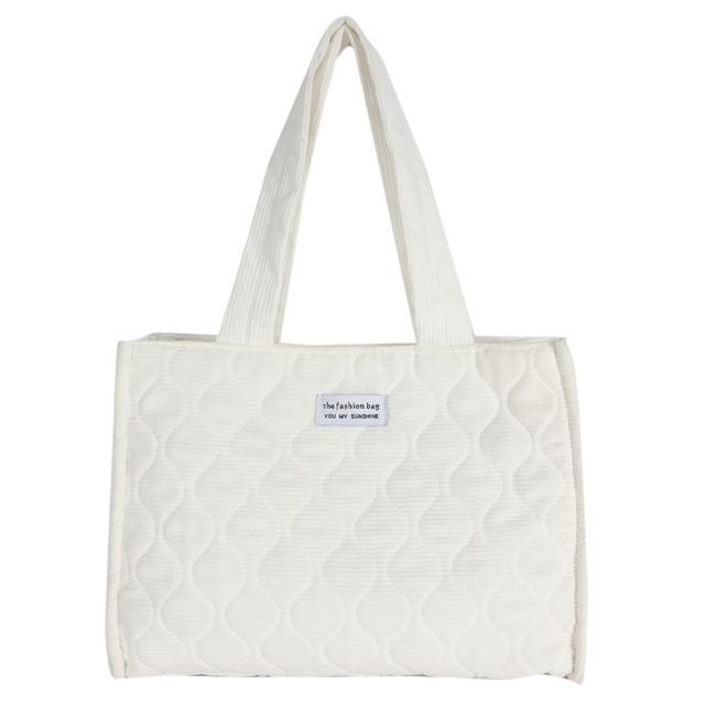 Quilted Corduroy Tote Bag SpreePicky