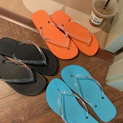 Clear PVC Strap Flip Flops SpreePicky