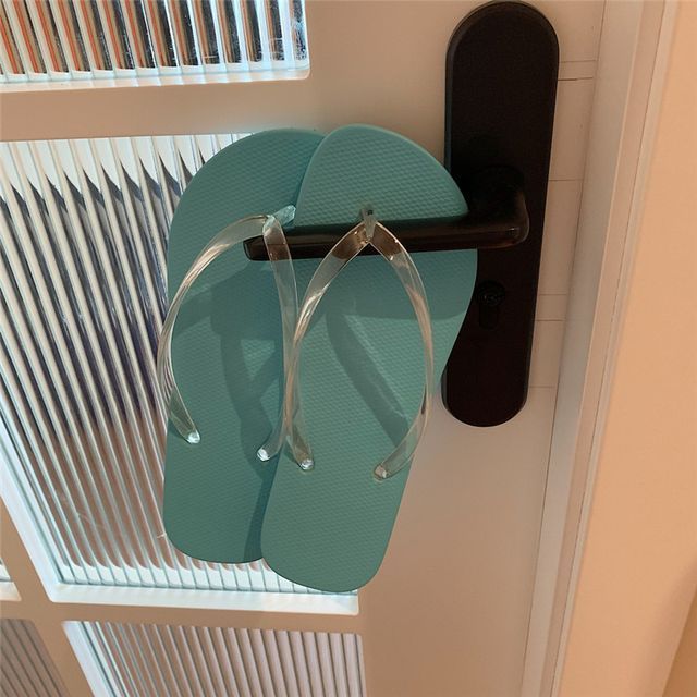 Clear PVC Strap Flip Flops SpreePicky