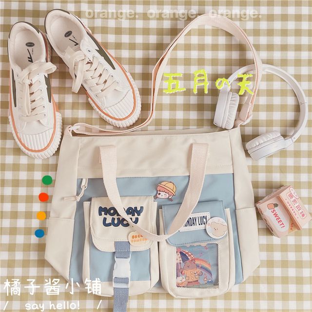 PVC Panel Canvas Tote Bag SpreePicky