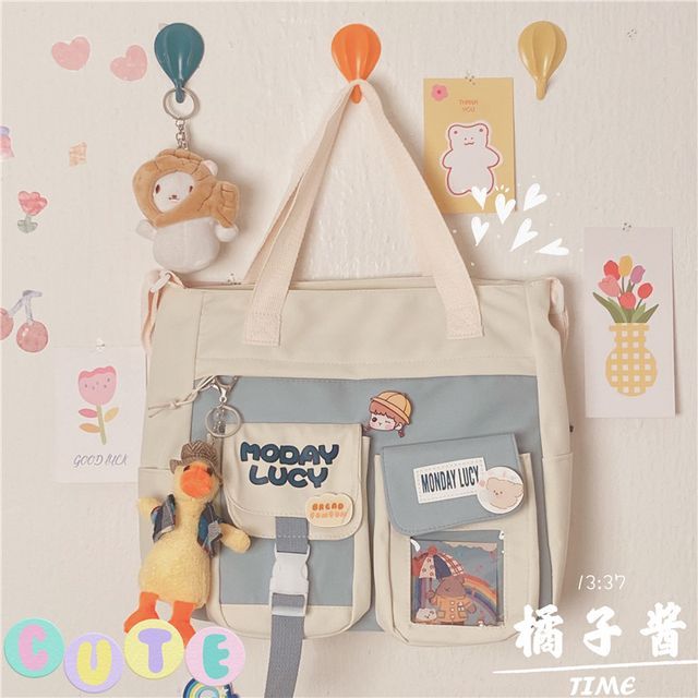 PVC Panel Canvas Tote Bag SpreePicky