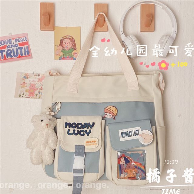 PVC Panel Canvas Tote Bag SpreePicky