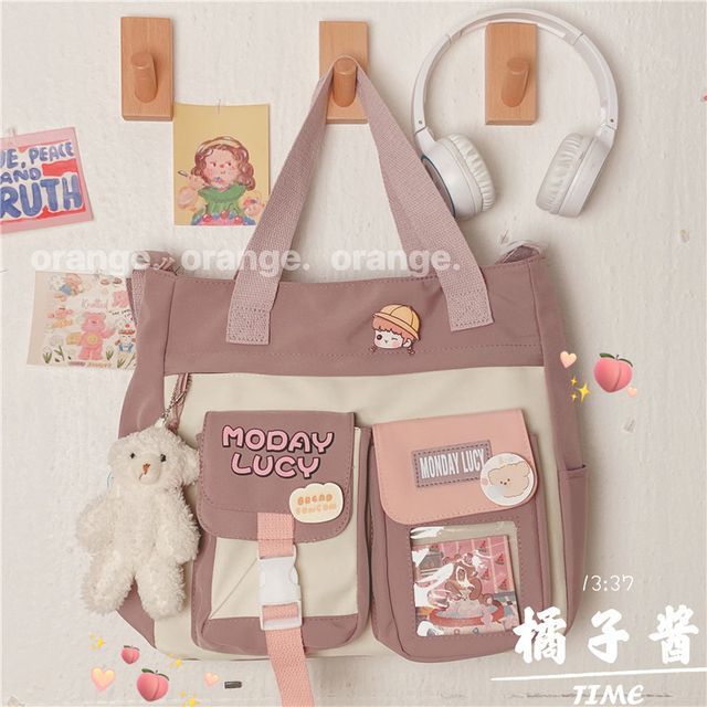 PVC Panel Canvas Tote Bag SpreePicky