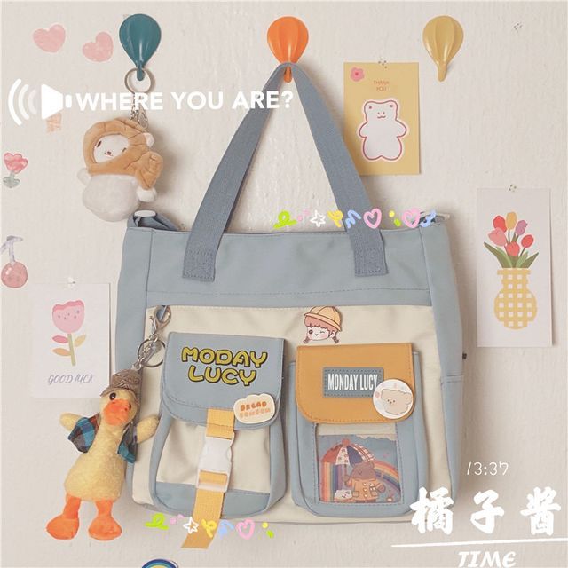 PVC Panel Canvas Tote Bag SpreePicky