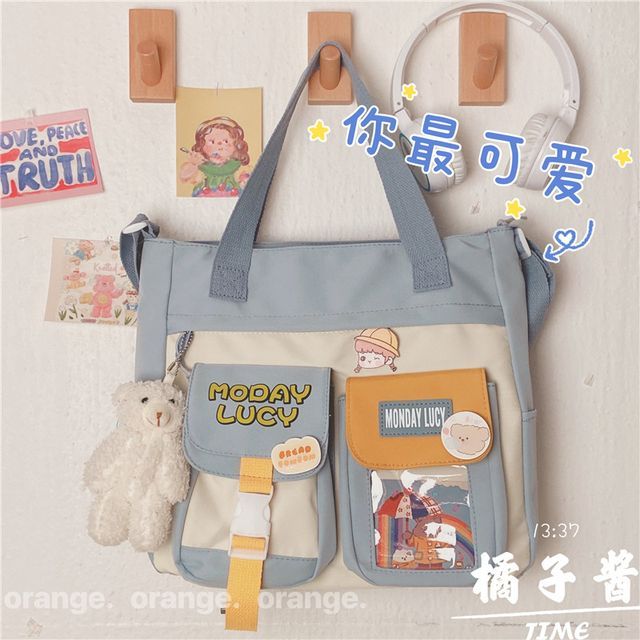 PVC Panel Canvas Tote Bag SpreePicky