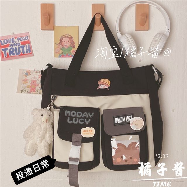 PVC Panel Canvas Tote Bag SpreePicky