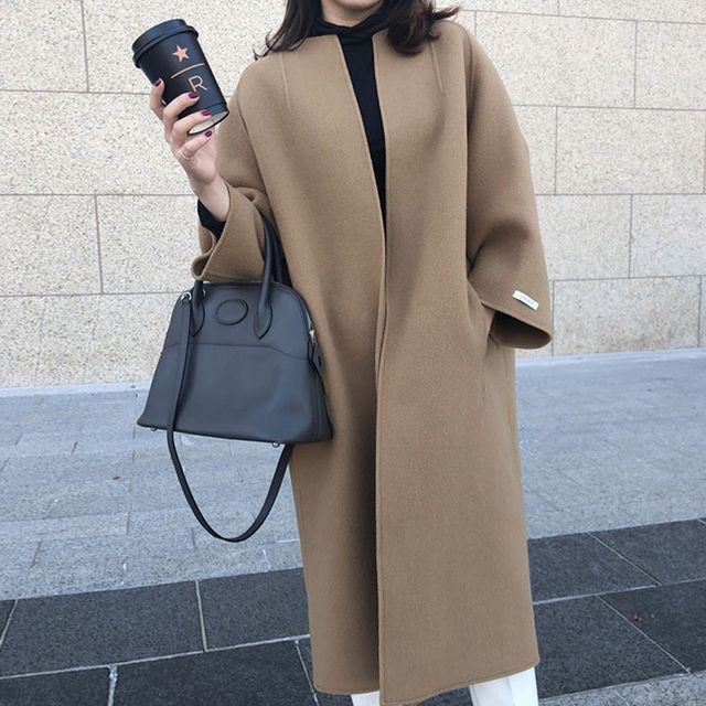 Open-Front Midi Coat SpreePicky