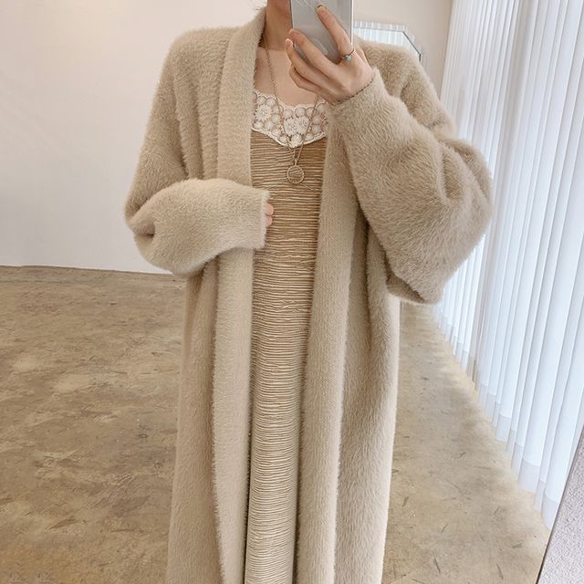 Open-Front Midi Cardigan SpreePicky