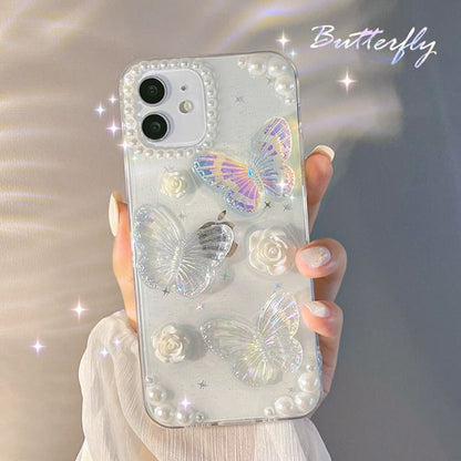 3D Butterfly Transparent Phone Case SpreePicky