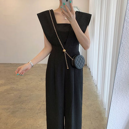 Sleeveless Wide Leg Jumpsuit SpreePicky