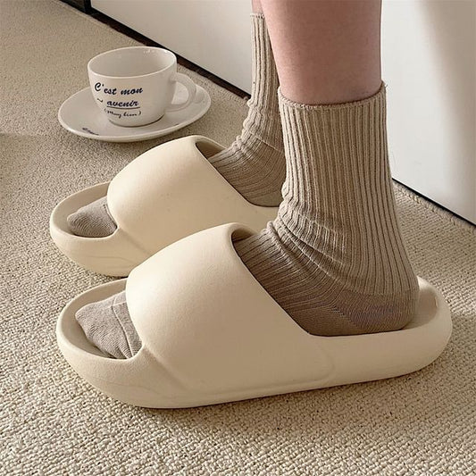 Plain Platform Home Slippers SpreePicky