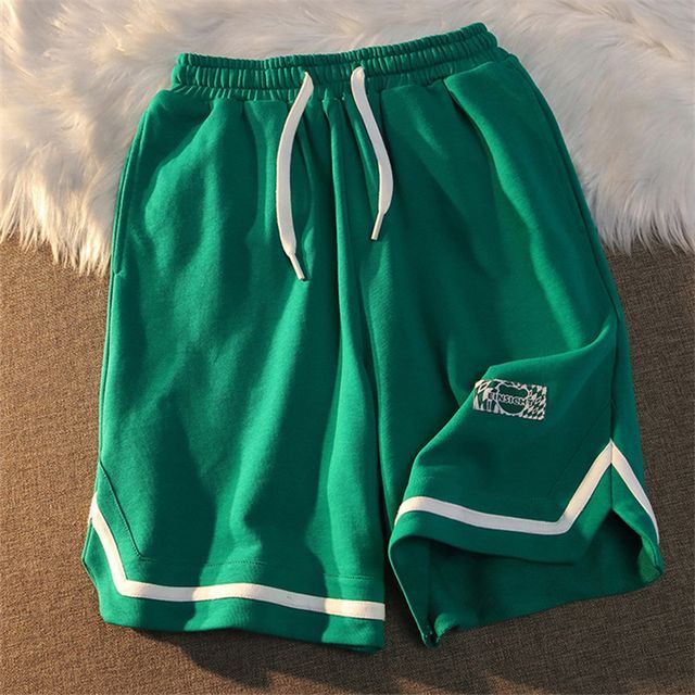 Contrast Trim Sweatshorts SpreePicky